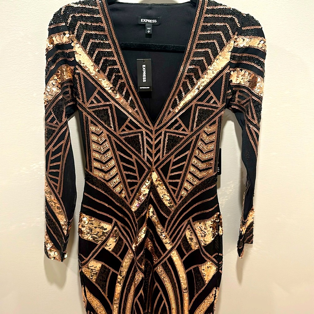 Black sequin dress